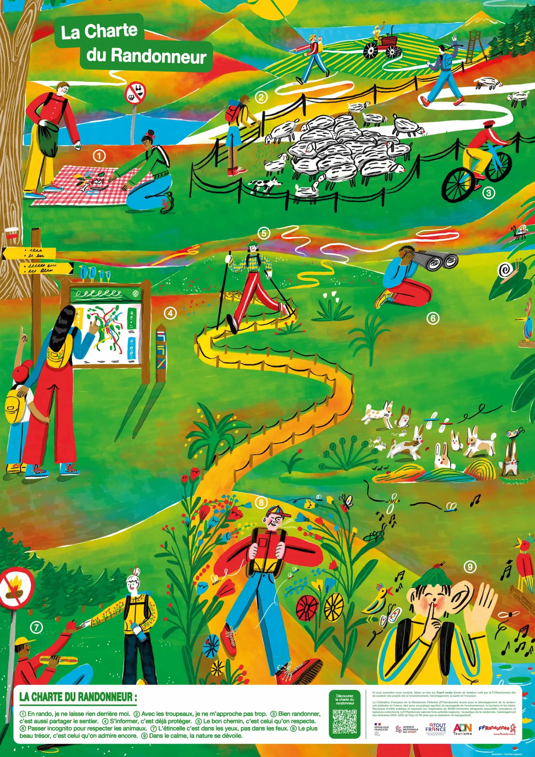 poster de la charte du randonneur 2025