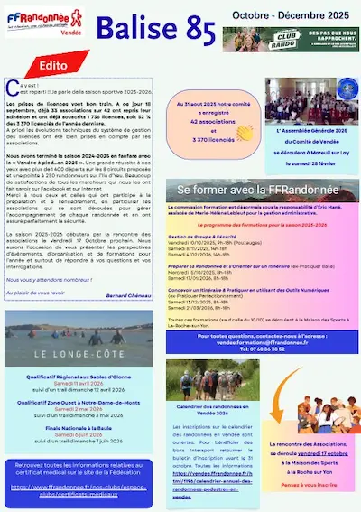visuel de la première page du balise 85 d'octobre 2025