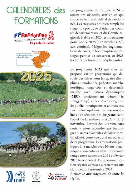 visuel du dépliant de formation 2025