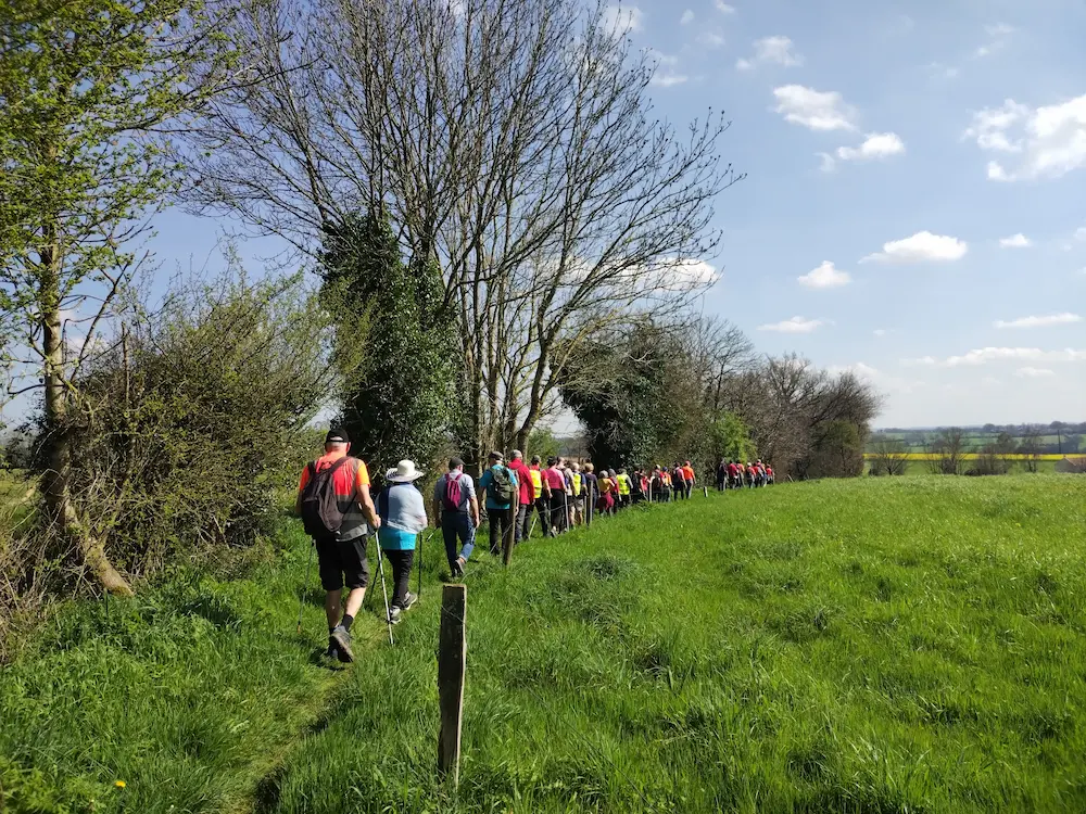 Groupe de personnes en randonnée